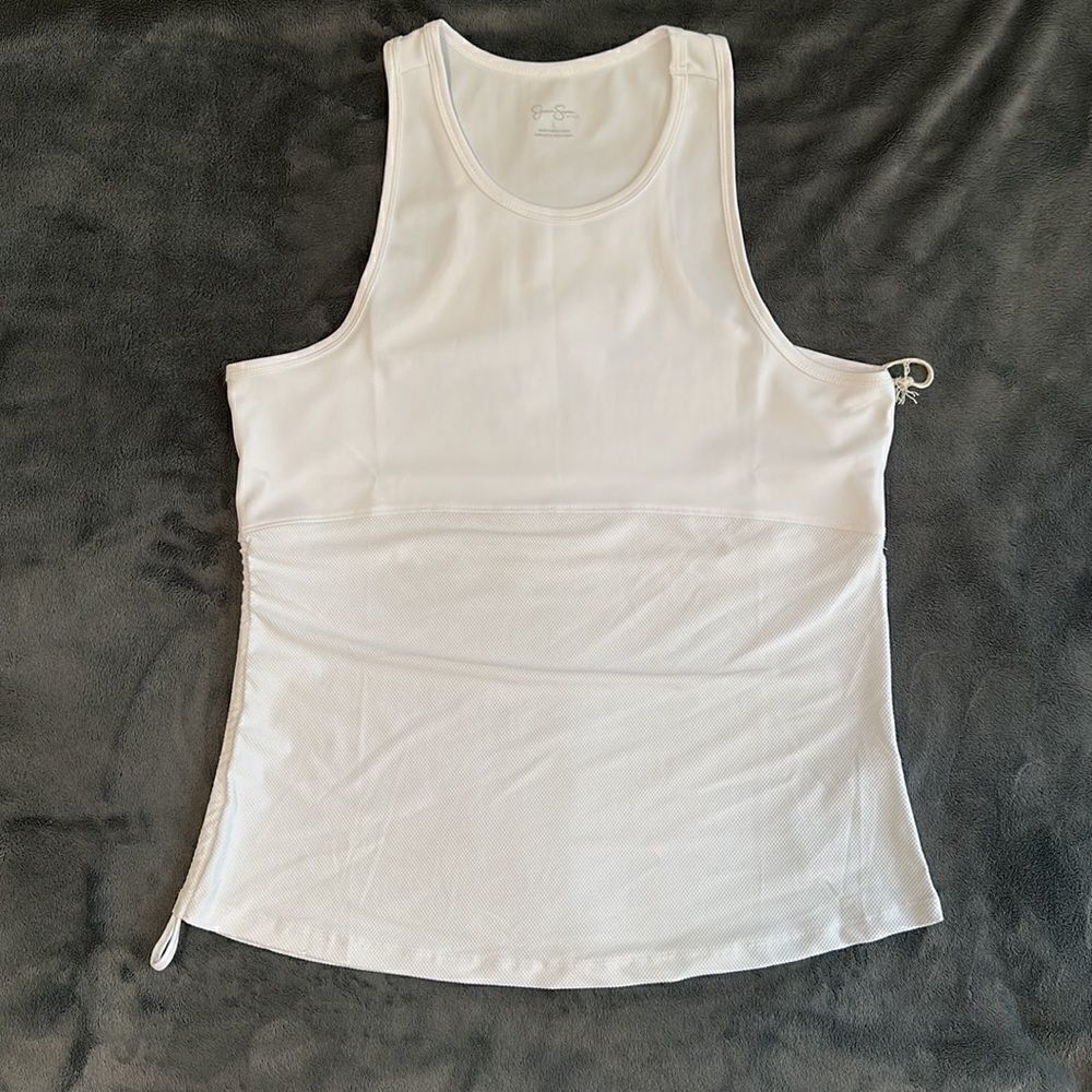 New Jessica Simpson Active White Tank Top Size Large